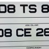 Fk204 Gel number plates with any colour shadow 1 pair 