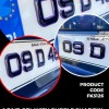 FK3126 Gel number plates with purple shadow  1 pair