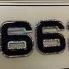 Fk201 Gel number plates with glitter shadow 1 pair 