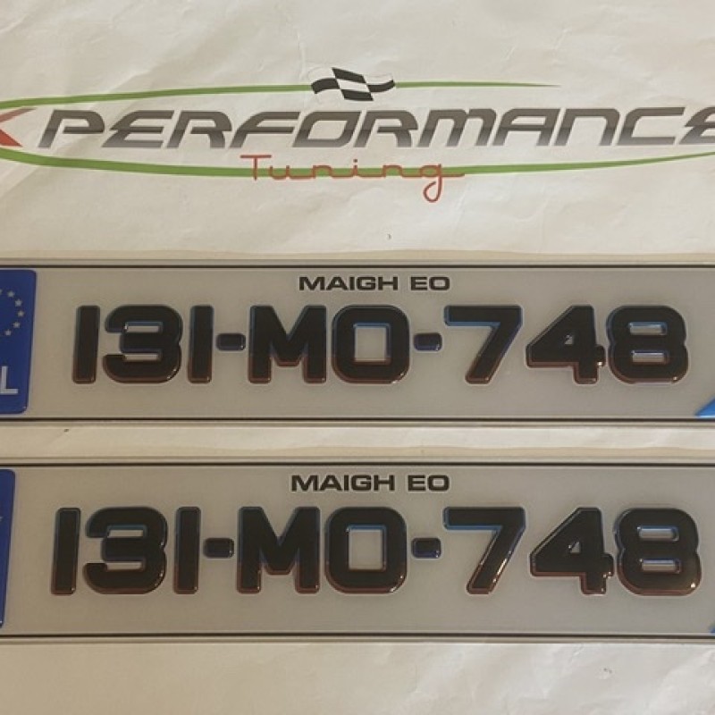 FK01338 gel m sport Number plates, 1 pair.  