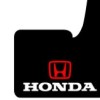 Honda mud flaps black/white/red 1 pair