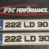 FK4d09 4D standout plates with gloss black gel tops number plates 