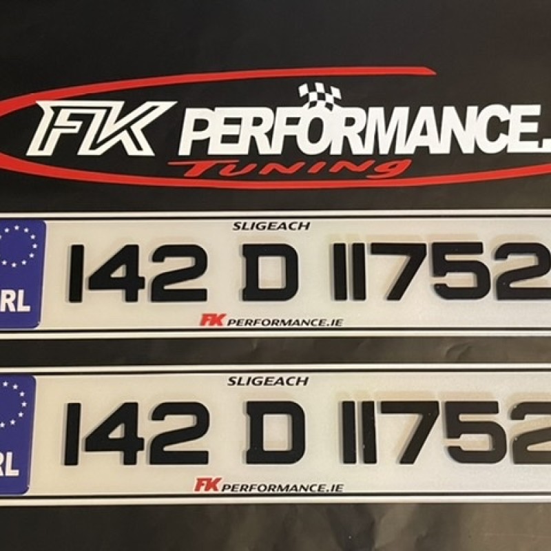 FK4d02 fk 4d stand out registration plates 1 pair