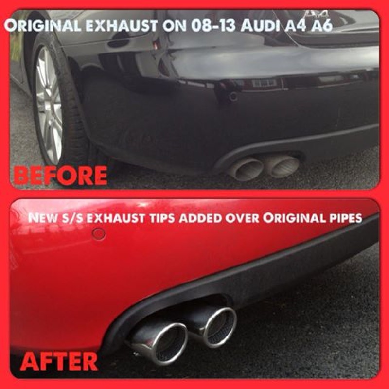 Audi A4 b8 upgrade for original exhaust tips x2