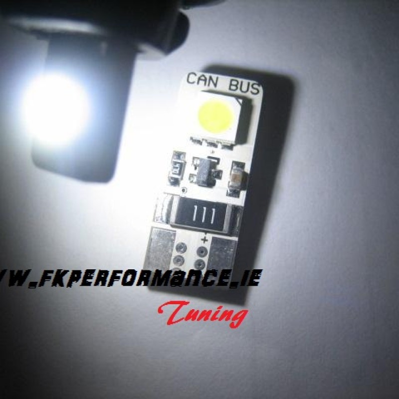  Canbus LED Xenon White parking bulbs bmw audi vw no error 1 pair 501