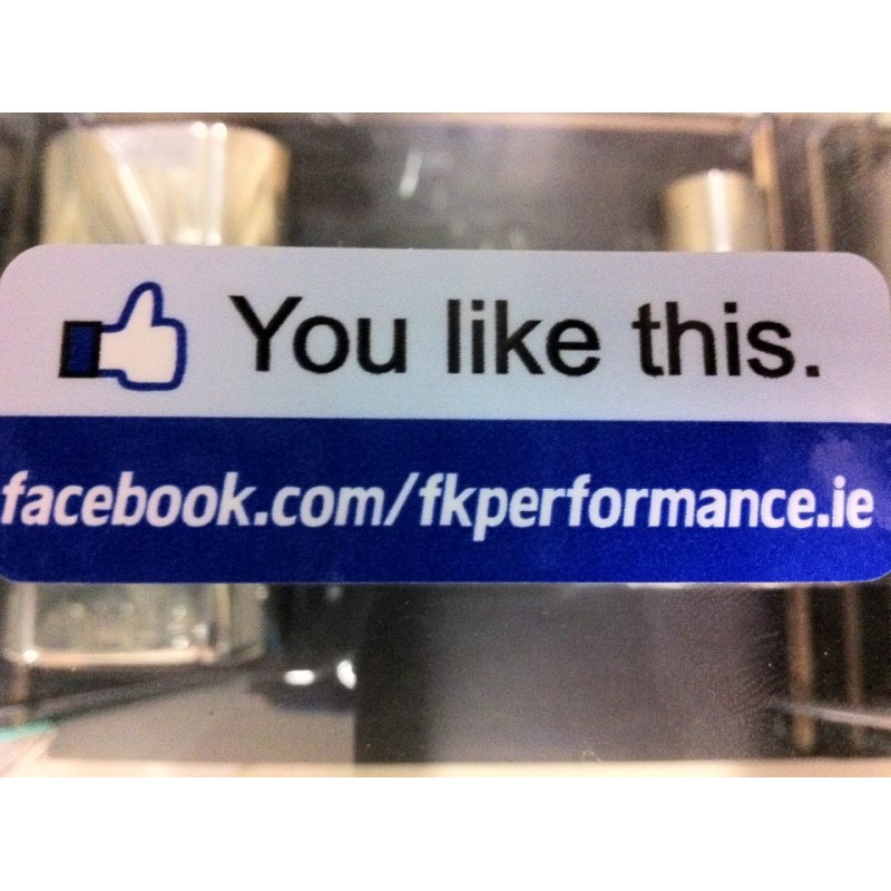 fkperformance facebook side window sticker x 2