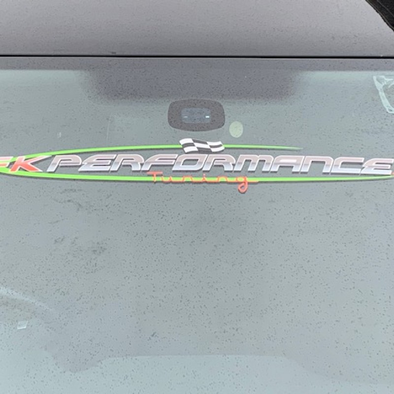 FK Performance 2020 windscreen decal green/red 