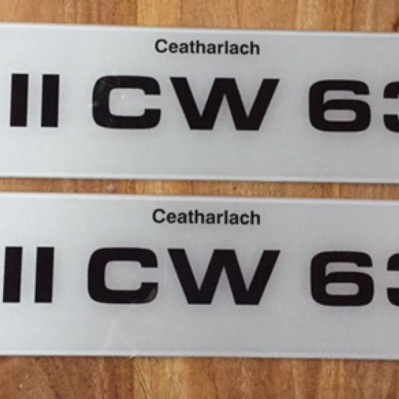 Fk777 number plates, 1 pair. 