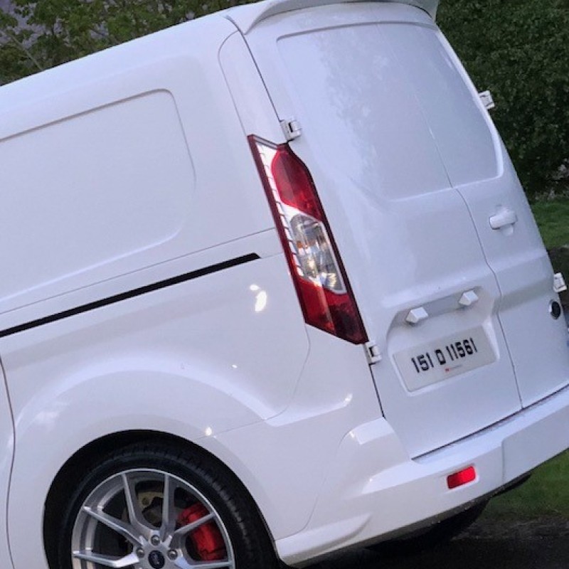 Roof spoiler for 2014+ Ford Transit Connect barn door 