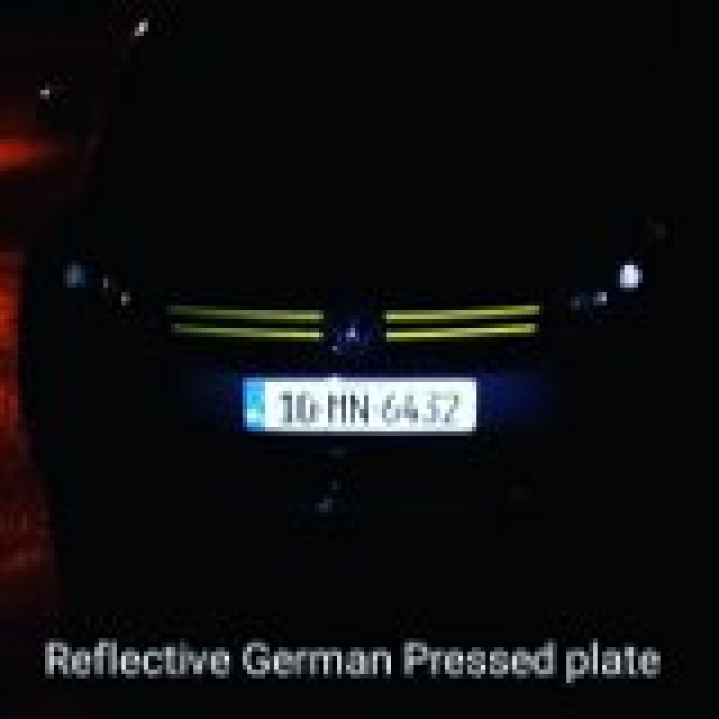 German Style reflective pressed number plates 1 pair