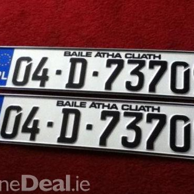 German Style  Irish Reg Plates Legal style 1 pair