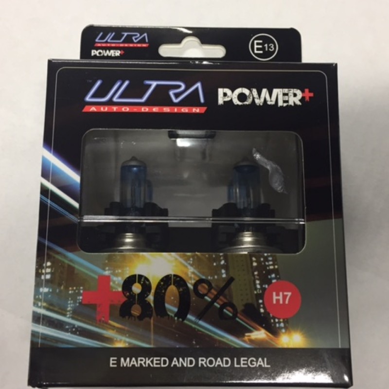 2017 design Ultra H7 super power+ bulbs, 1 pair