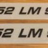 FK Italic font number plates (white) 1 pair 