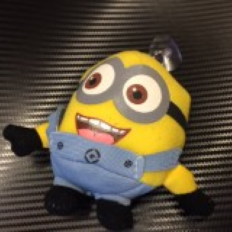 Minion teddy with keychain and suction cup x1 