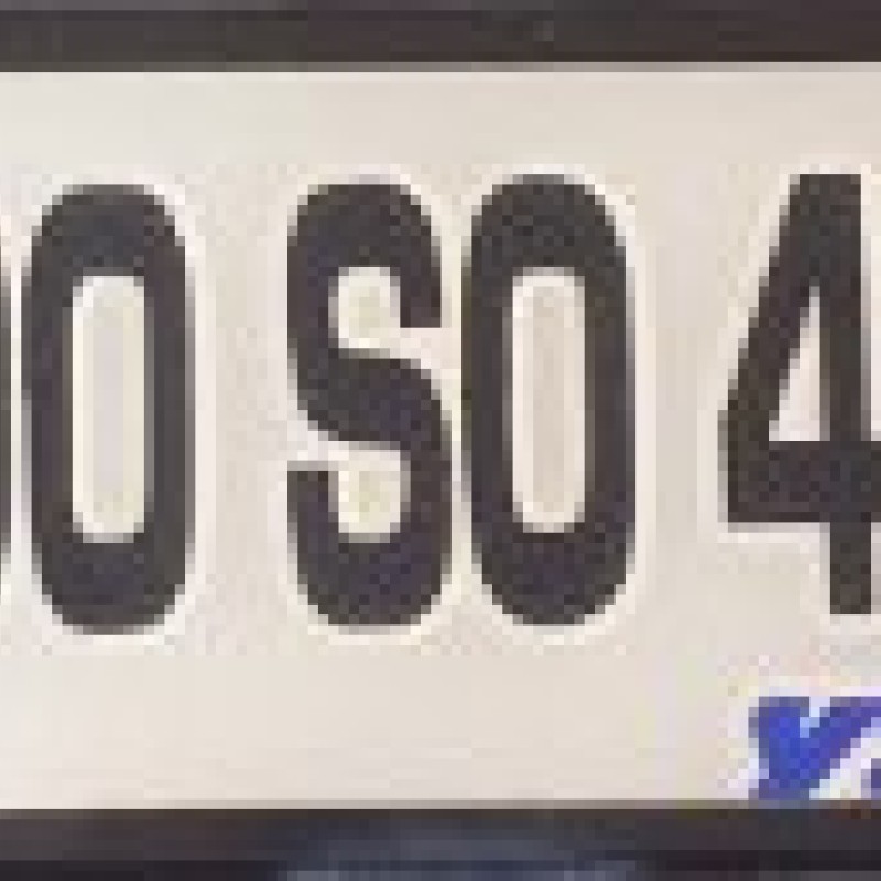 small motorbike plate with added text in corner x1 