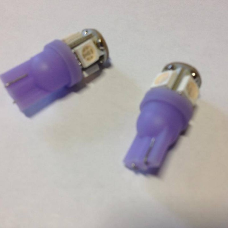 LED Xenon purple parking bulbs1 pair 501 W5W