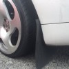 Rally style flexible mudflaps (gloss black) 1 foot 