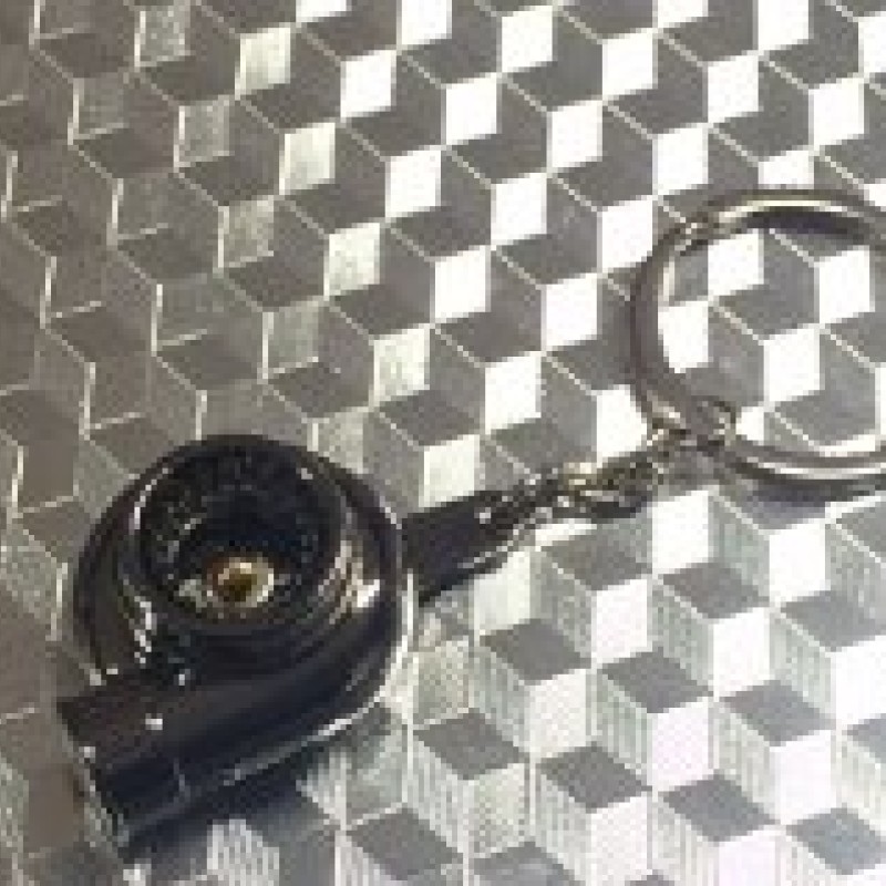 turbo keyring metal silver x1 