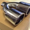 Double oval exhaust tip s/s universal x1 