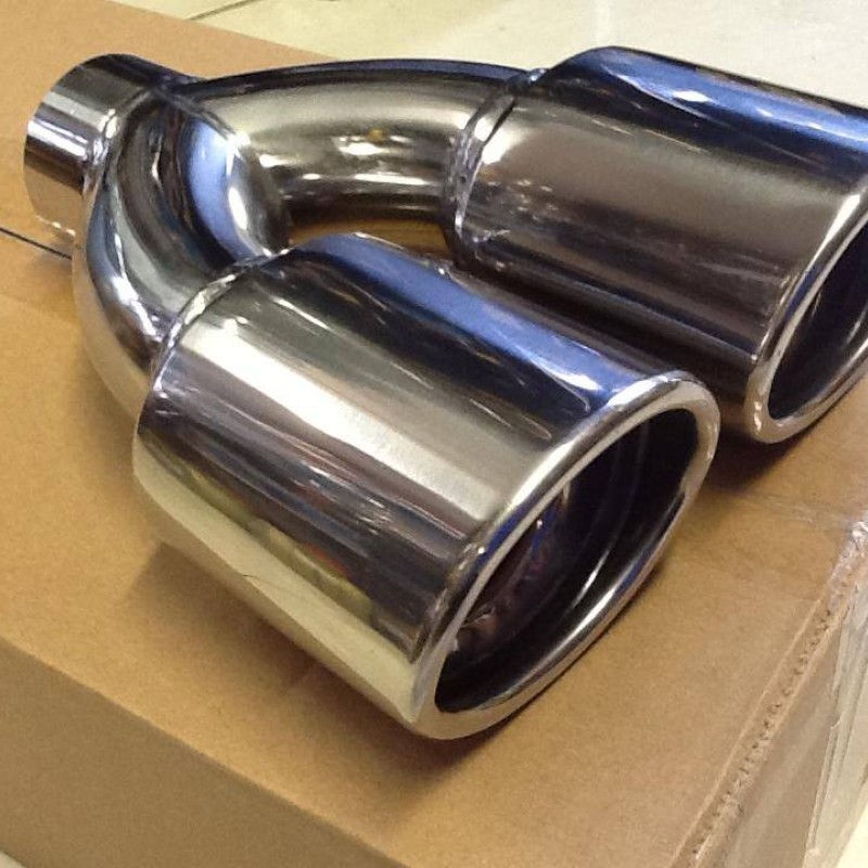 Double oval exhaust tip s/s universal x1 