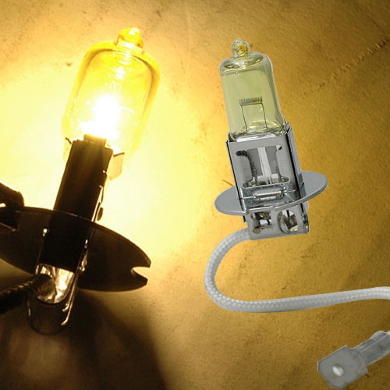 H3 Yellow Jdm Headlight Bulbs  [1 Pair]